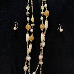 Necklace set very nice to pair w/ dress cocktail or jeans & t shirt